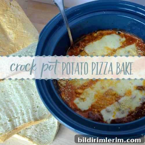 Crock Pot Potato Pizza Bake
