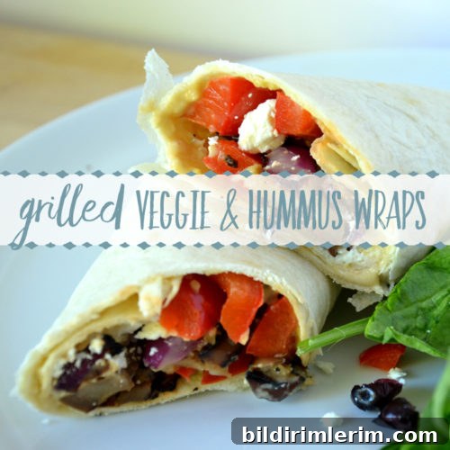 Grilled Veggie & Hummus Wraps
