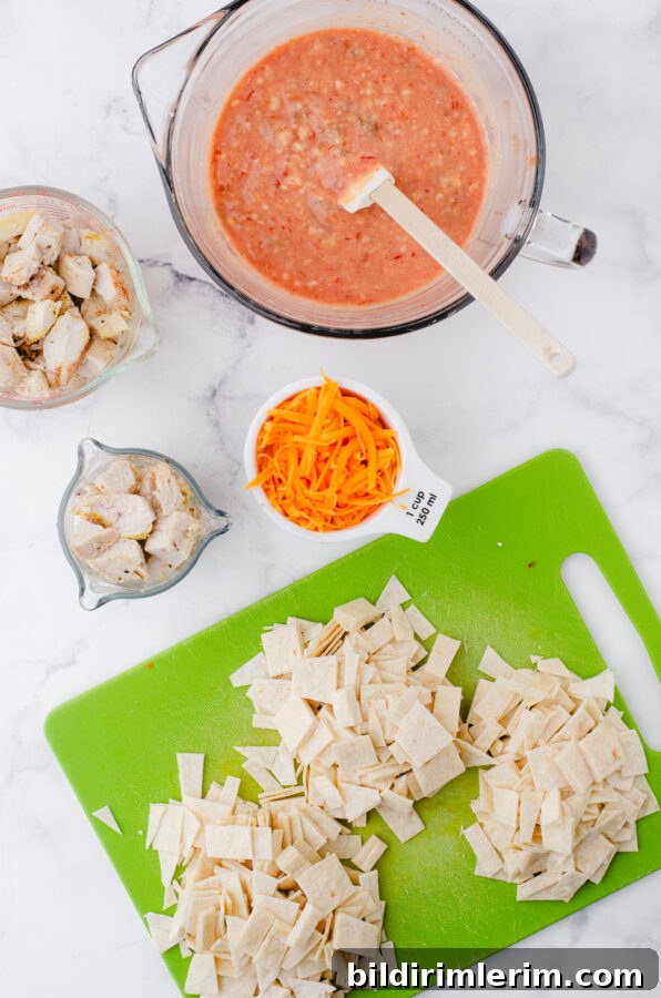 Cheesy One-Pan Mexican Chicken Casserole 3 Ingredients needed for Mexican chicken casserole
