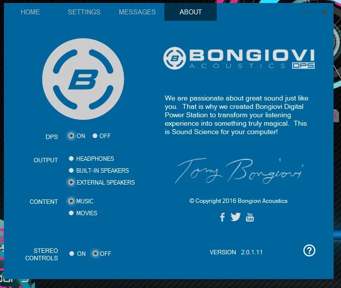 bongiovi dps connect to bluetooth
